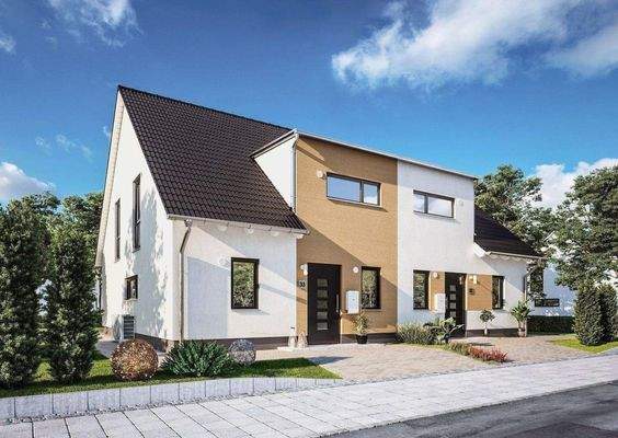 Doppelhaus Duett 125 Straßenansicht