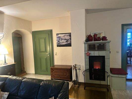 Wohnraum/ Studio mit Kamin