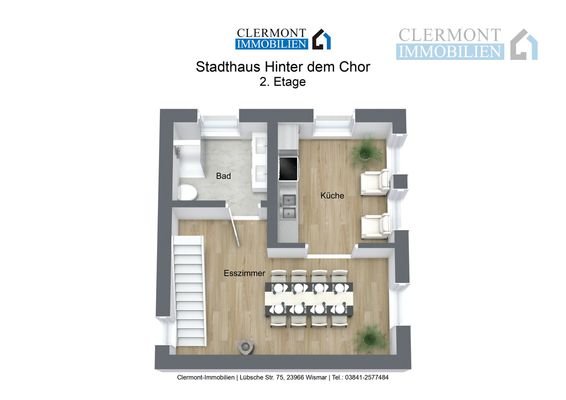 Stadthaus Hinter dem Chor - 2. Etage - 3D Floor Plan