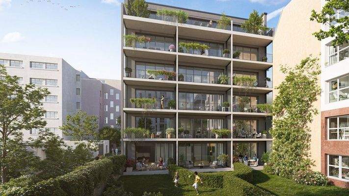 Ruhige Gartenperspektive