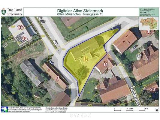 GIS Lageplan Grundstück