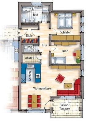 Grundrissplan Whg. 6/10