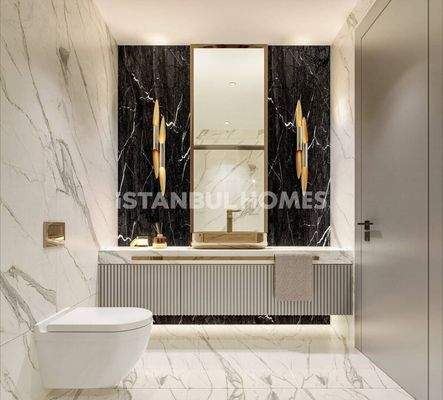 The Apartments in a Complex with Pool in Basaksehir