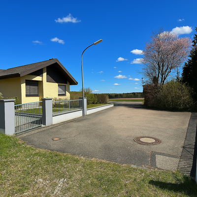 bereits vorhandene Zufahrt