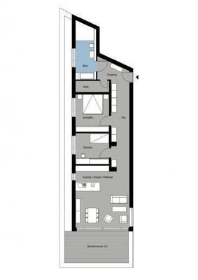 Großz. Penthauswohnung mit 114,63 m2