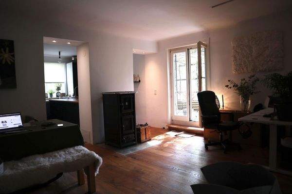 Wohn-Essbereich mit Kamin