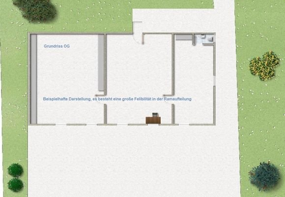 Grundriss Gewerbe OG - Grafik