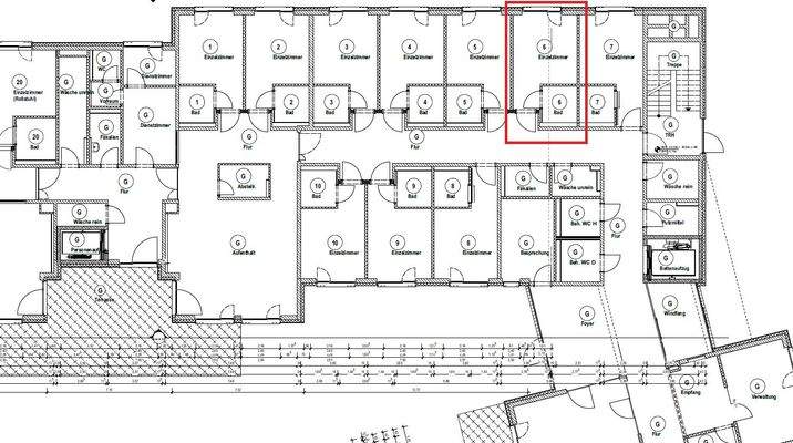 Grundriss mit Angabe WHG 6
