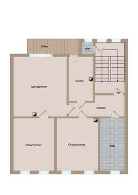 Grundriss-Skizze Obergeschoss