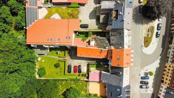 Das Grundstück von oben