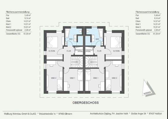 Grundriss OG mit Komfortbad
