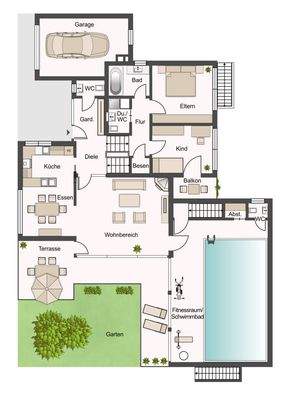 Erdgeschoss + Obergeschoss