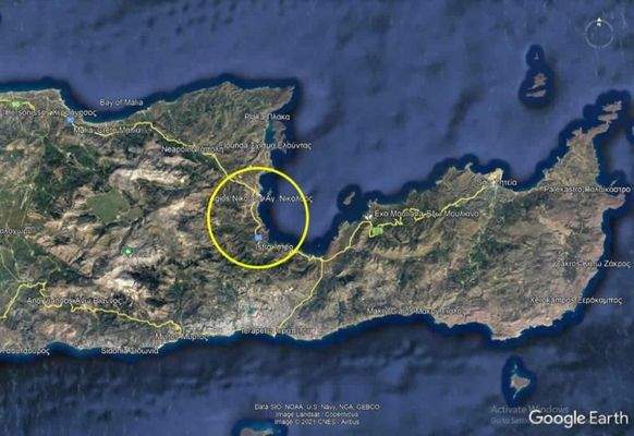 Kreta, Ammoudara: Baugrundstück mit Meerblick in Strandnähe zu verkaufen