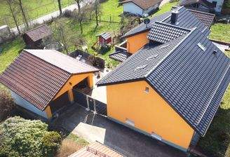 Blick von Oben über das Anwesen
