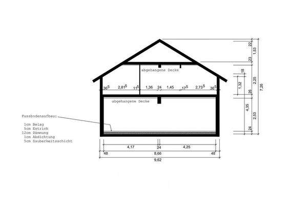 Schnitt Einfamilienhaus
