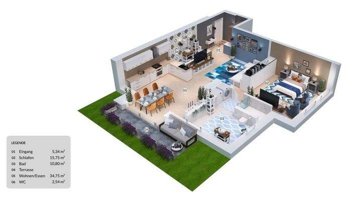 Visualisierung Wohnung 3