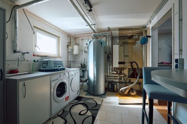 Untergeschoss, Waschküche und Haustechnik 