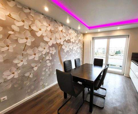 moderne Fototapete in der Küche.jpg