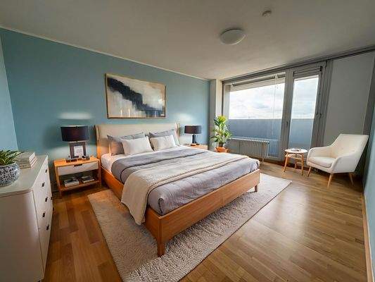 Schlafzimmer gestaged