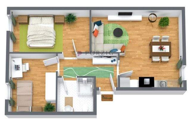 Grundrissskizze- 3-Raum