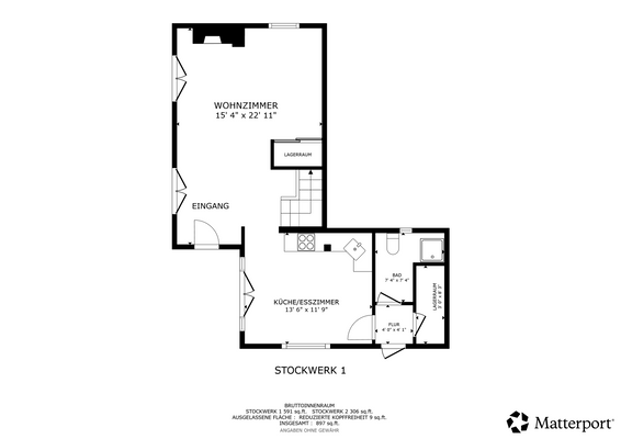Grundriss Erdgeschoss Ferienhaus 