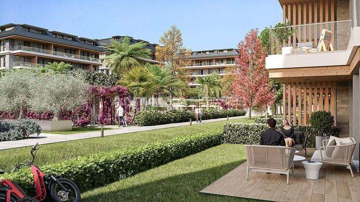 Flats in a Complex with Rich Amenities in Oba Alanya
