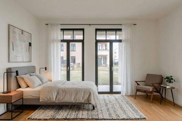 Schlafzimmer mit Einrichtungsbeispiel