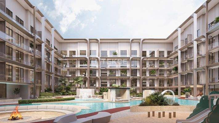 Art Deco Design Apartments with Lagoon Pool in Arjan Dubai