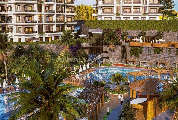 Mountain-View Flats in a Hotel-Concept Project in Kargıcak Alanya