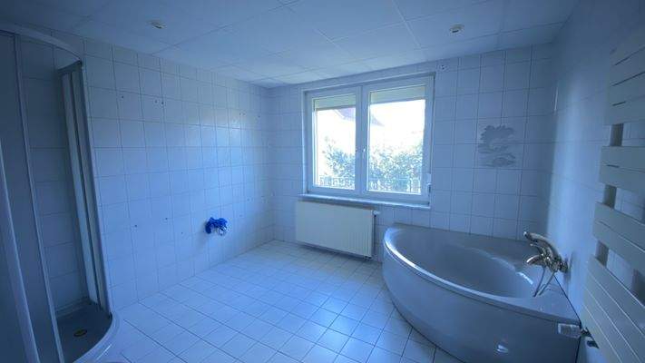 großes Bad mit Dusche und Wanne