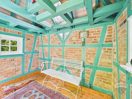 Fachwerkhaus im Garten