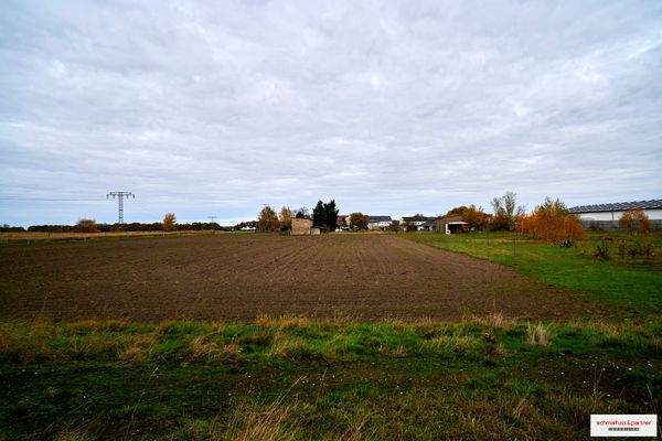 Blick auf das Baufeld