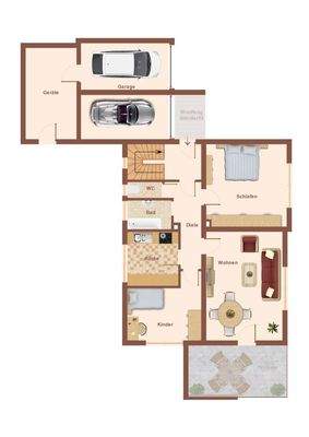 Skizze Grundriss Erdgeschoss