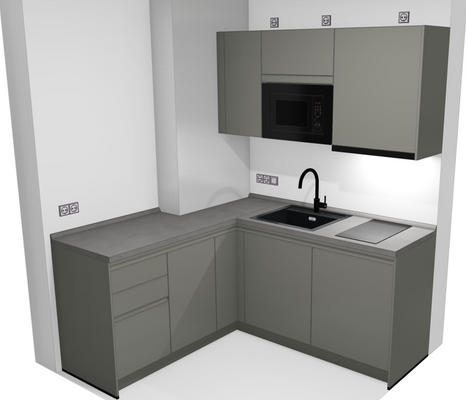 moderne Einbauküche Wohnung 6