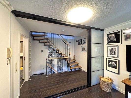 Treppenaufgang ins Dachgeschoss