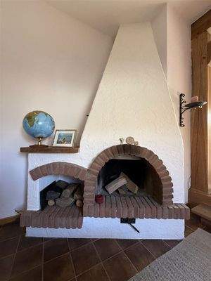 offener Kamin im Kaminzimmer
