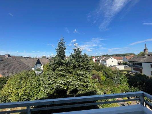 Blick vom Westbalkon ins Grüne