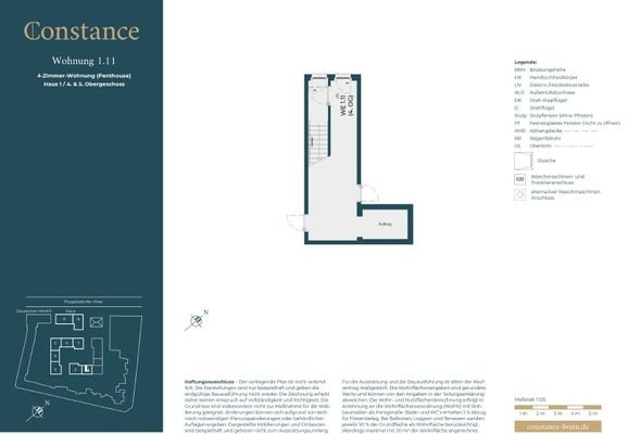 Grundriss WE 1.11 Eingangsebene 1