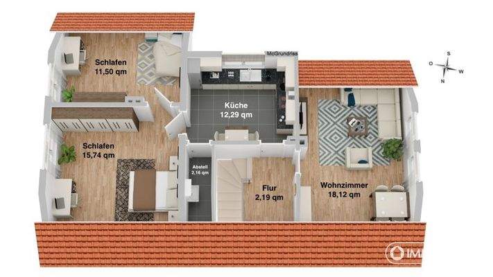 Grundriss Obergeschoss