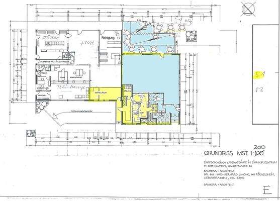 Nauheim Waldstr. 51 - Grundriss Restaurant - Küche