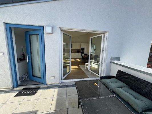 Blick zum Wohnbereich