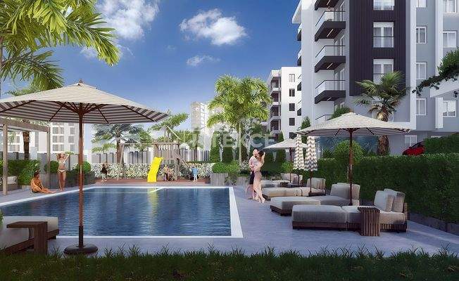 Apartments for Sale in a Complex with Pool in Kepez
