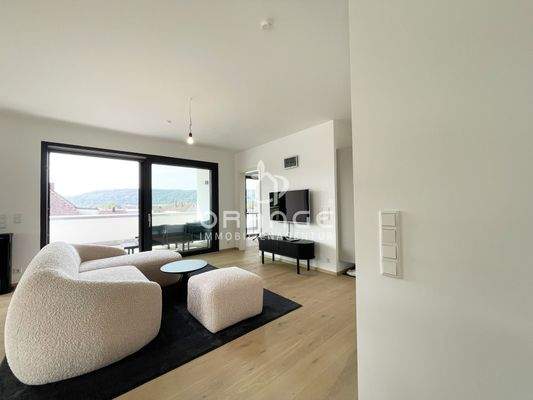 Blick auf den sehr hellen und...