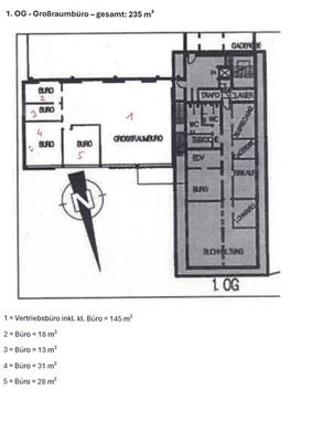 Grundriss OG Büroflächen