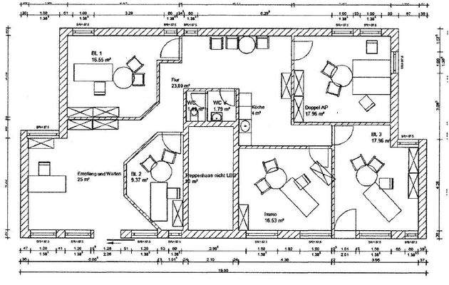 Erdgeschoss mit Aufteilung