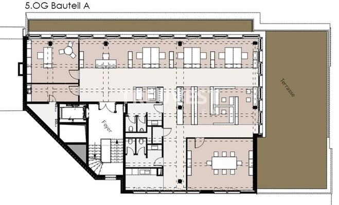 Grundriss 5 OG Bauteil A 287qm