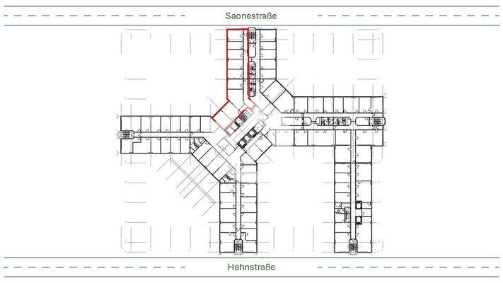 6. Obergeschoss Südflügel mit 256 m²