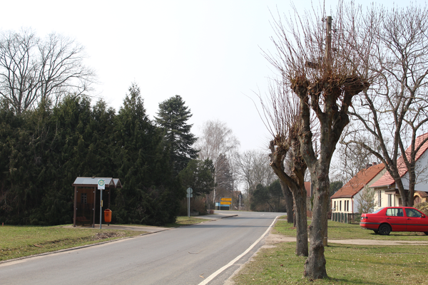 Straßensicht in Westrichtung