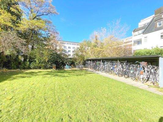 Fahrradstellplätze am Haus