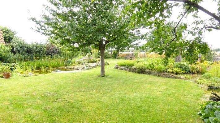 Blick zur Teichanlage